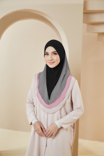 3 Layer Hijab BLACK Soft Visor